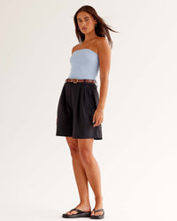 Woman wearing StretchShift Wide Leg Short - Black | Model:Ruby | Size:S | Thumbnail Index: 1