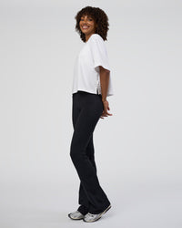 Woman wearing AfterDark ZeroCrease Cropped Tee - White | Model:Tomi | Size:S | Thumbnail Index: 3