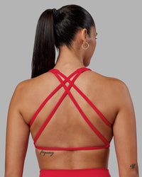 Woman wearing Aspire Sports Bra - Scarlet | Model:Rhiley | Size:S