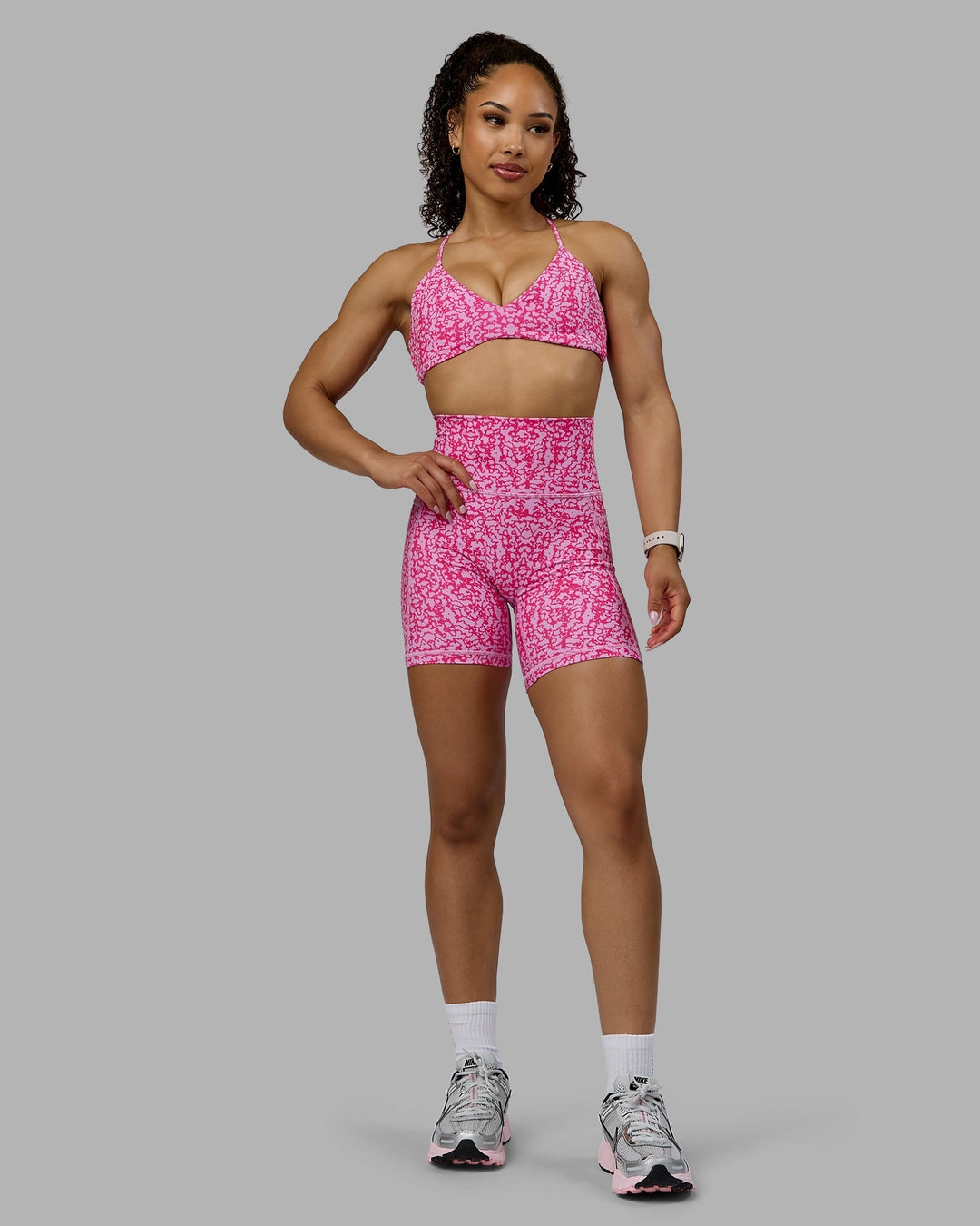 Aura Sports Bra - Patina-Ultra Pink