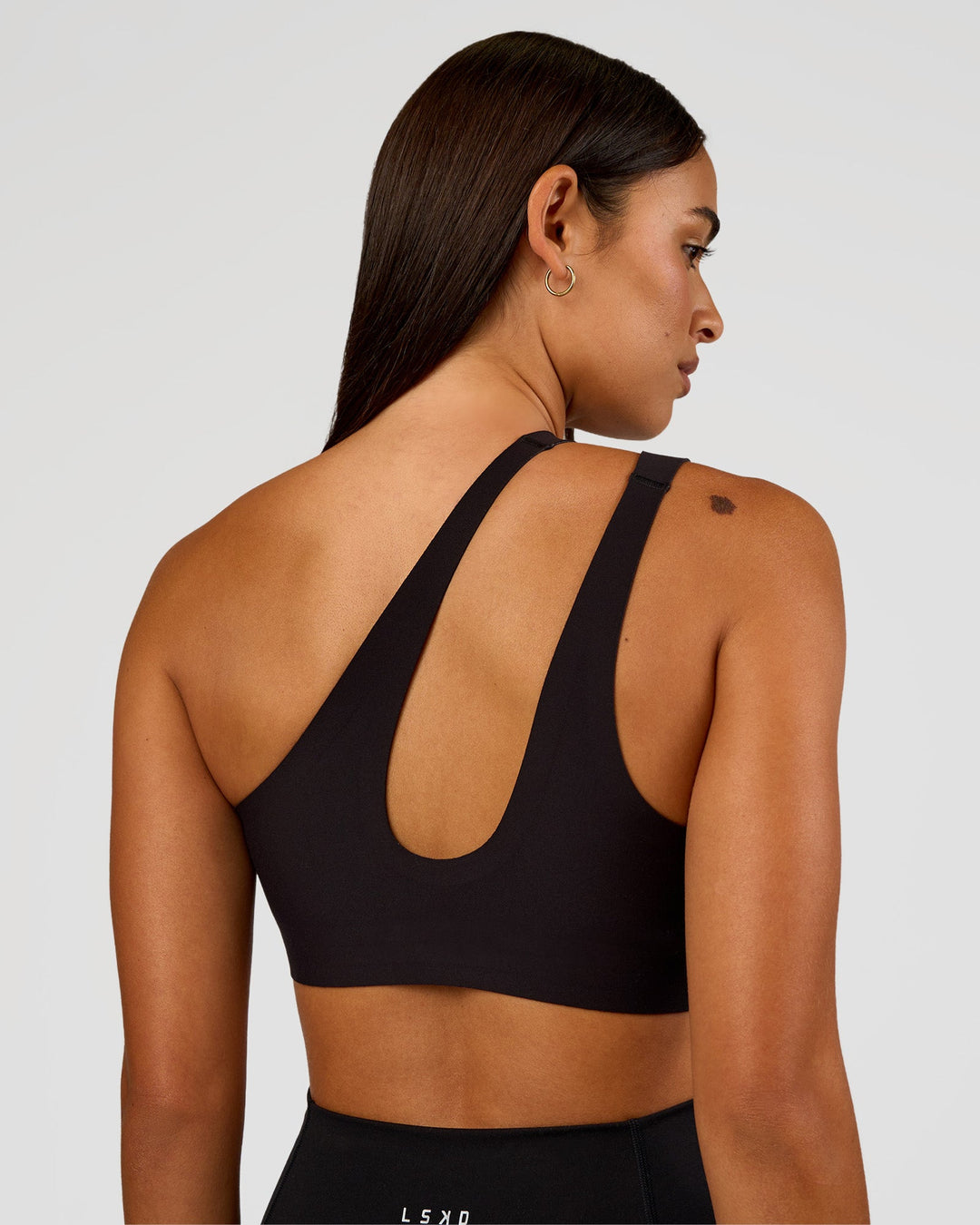 Woman wearing Bend &amp; FLX Plunge Sports Bra - Black | Model:Ruby | Size:S