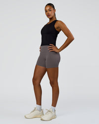 Woman wearing Bend Performance Tank - Black | Model:Rosie | Size:S