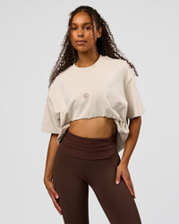 Woman wearing CF Fold Over High-Rise Full Length Legging - Hot Chocolate | Model:Jordan | Size:S
