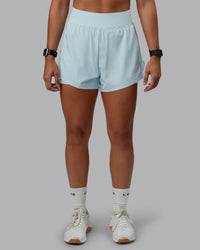 Woman wearing Challenger 3" Lined Performance Short in Skyride | Size:S | Model:Tylah
