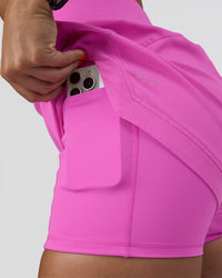 Woman wearing Challenger 3" Lined Performance Short - Ultra Fuchsia | Model:Abbey | Size:S