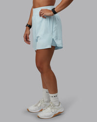 Woman wearing Challenger 5" Lined Performance Short in Skyride | Size:S | Model:Tylah