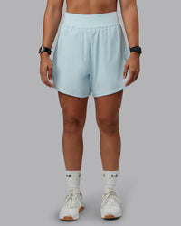 Woman wearing Challenger 5" Lined Performance Short in Skyride | Size:S | Model:Tylah