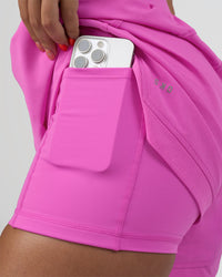 Woman wearing Challenger 5" Lined Performance Short - Ultra Fuchsia | Model:Abbey | Size:S