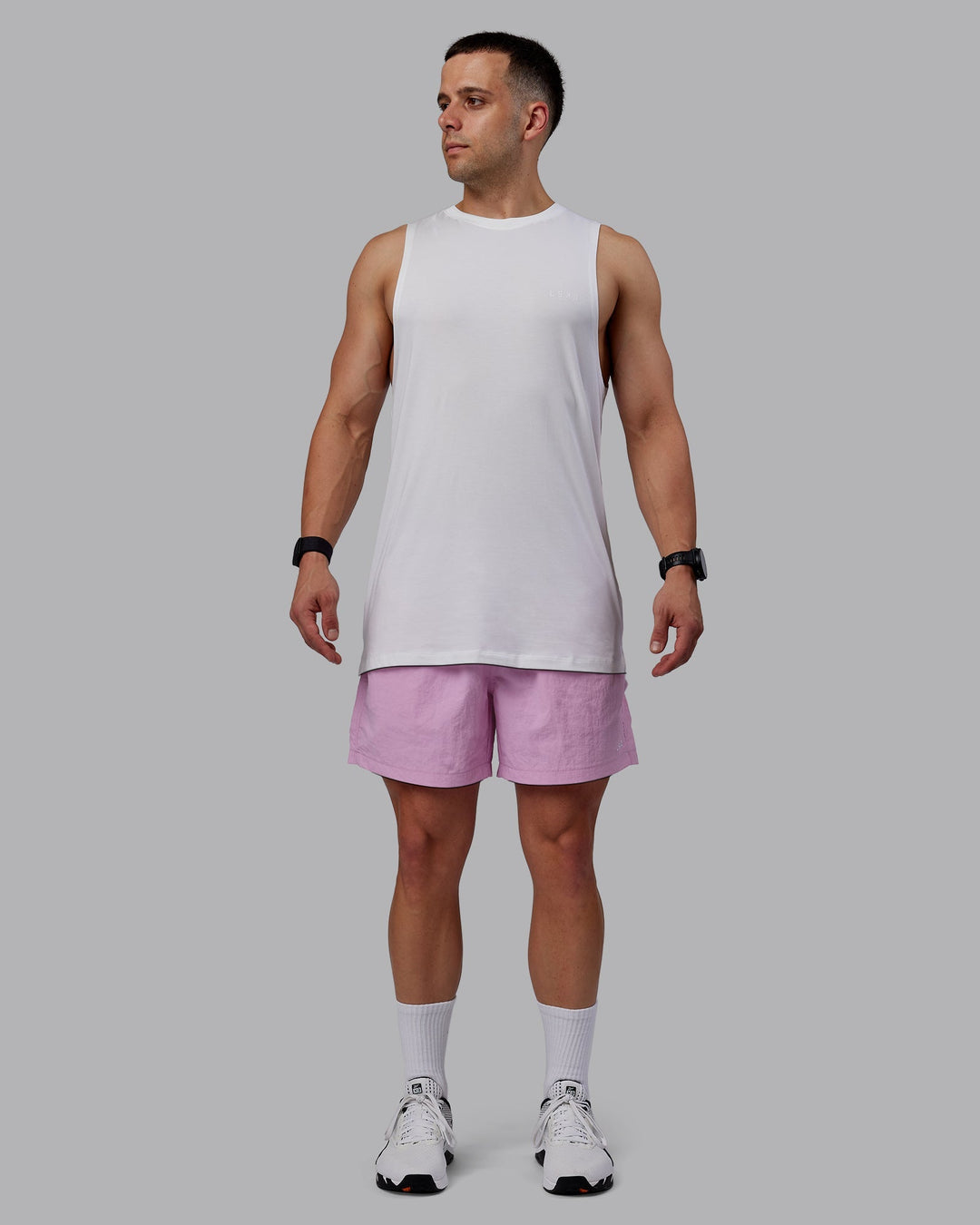 Man wearing Classic 5&quot; Shorts - Bubblegum