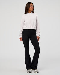 Woman wearing Elevate SoftTouch Cropped Full Zip Jacket - Clay | Model:Bianca | Size:S