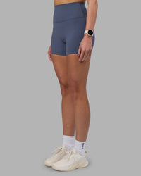 Woman wearing Elixir Ultra High-Rise 4" Short - Night Shadow | Model:Phoebe | Size:S