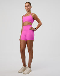 Woman wearing Elixir Ultra High-Rise 4" Short - Ultra Fuchsia | Model:Myrte | Size:S | Thumbnail Index: 4