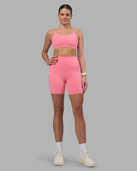 Woman wearing Elixir Ultra High-Rise 6" Short - Candy Pink | Model:Phoebe | Size:S