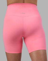 Woman wearing Elixir Ultra High-Rise 6" Short - Candy Pink | Model:Phoebe | Size:S