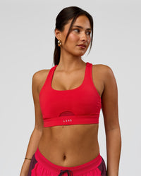 Woman wearing Fast Track Sports Bra Scarlet | Model:Bianca | Size:S | | Thumbnail Index: 3