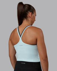 Woman wearing Flame Ribbed Tank in Skyride | Size:S | Model:Tylah