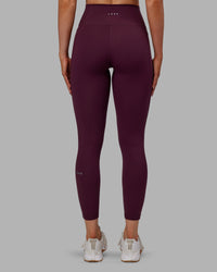 Woman wearing Fusion Ultra High-Rise 7/8 Legging Pockets - Cherry Lacquer | Model:Paris | Size:S | Thumbnail Index: 4