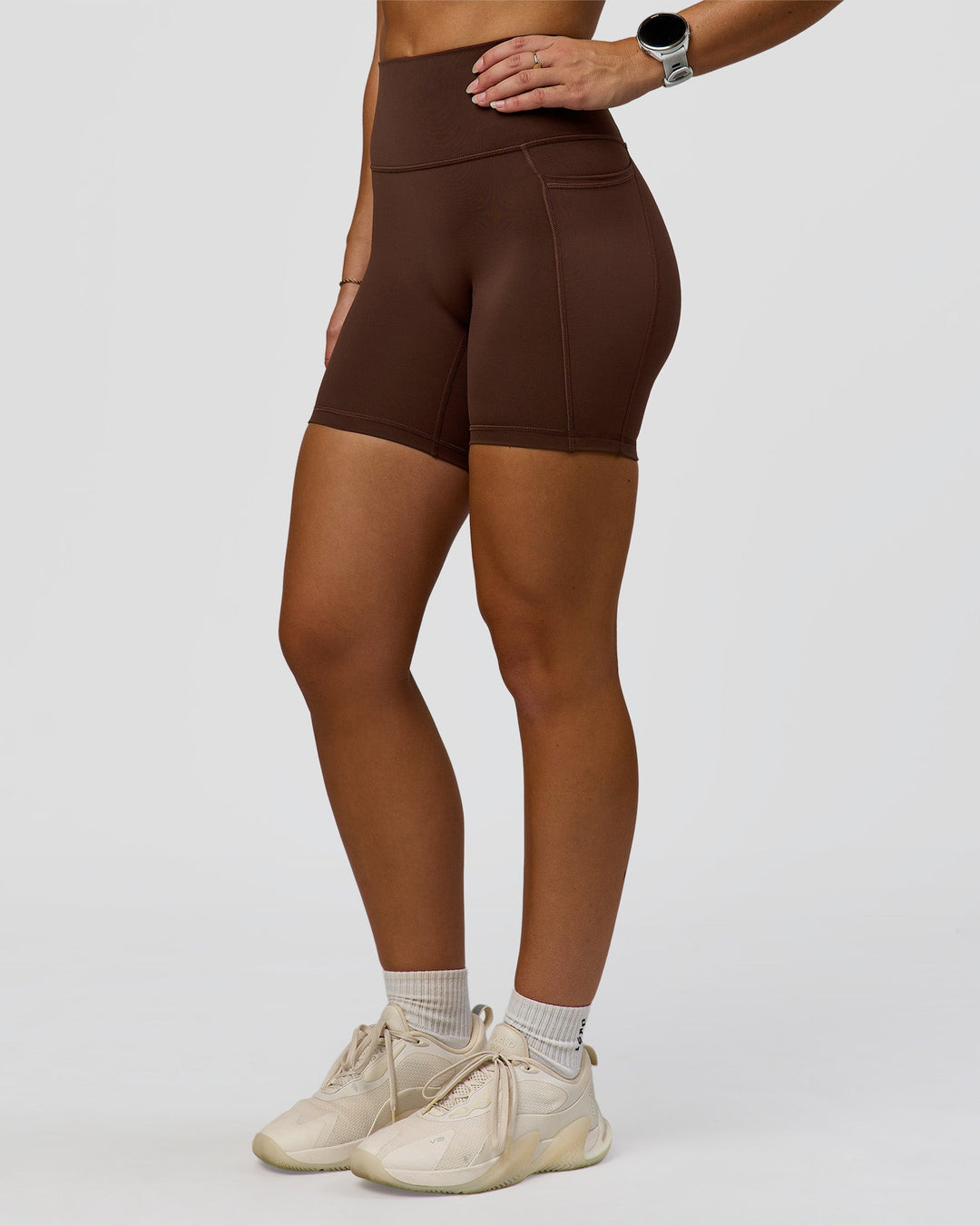 CF Fusion Ultra High-Rise 6" Short Pockets - Hot Chocolate