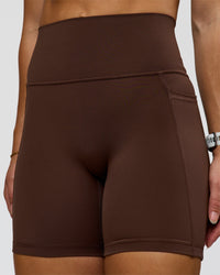 CF Fusion Ultra High-Rise 6" Short Pockets - Hot Chocolate