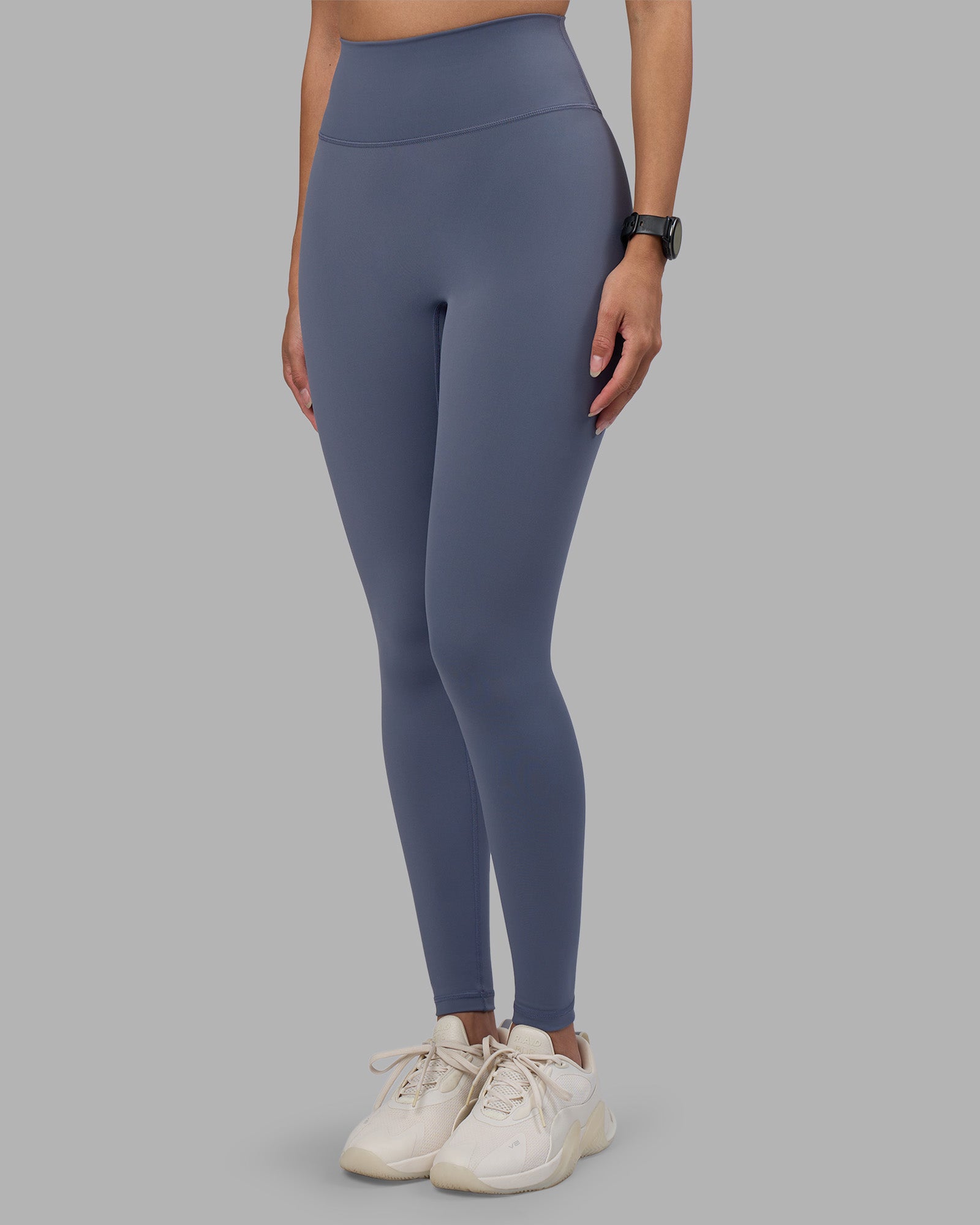 Woman wearing Fusion Ultra High-Rise Full Length Legging - Night Shadow | Model:Rhiley | Size:S