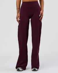Woman wearing Fusion V-Contour High-Rise Pant - Cherry Lacquer | Model:Bianca | Size:S