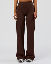 Woman wearing Fusion V-Contour High-Rise Pant - Hot Chocolate | Model:Bianca | Size:S