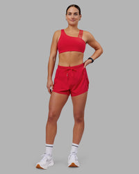Woman wearing Galvanise Sports Bra 2.0 - Scarlet | Model:Keisha | Size:S