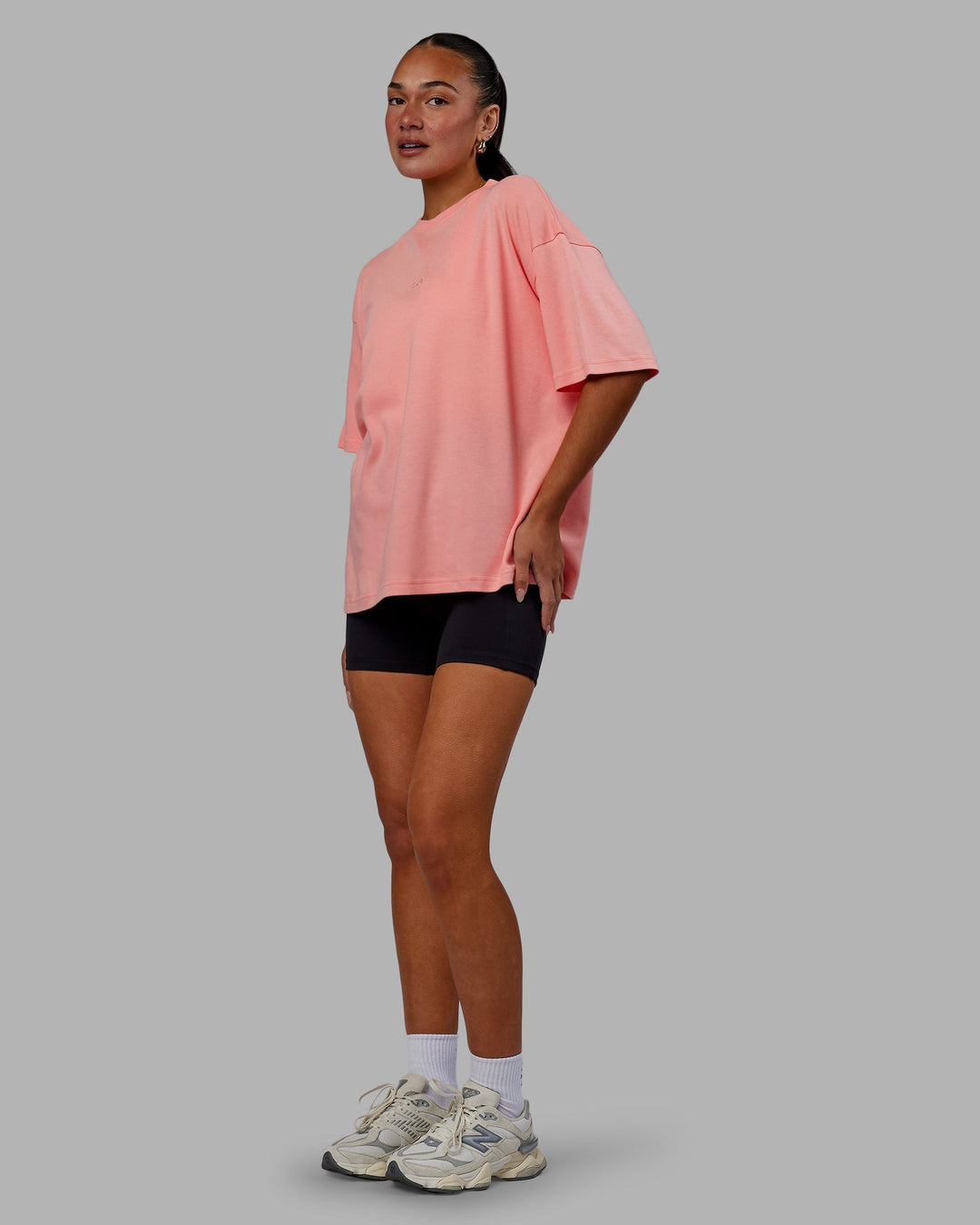 Woman wearing Go-To Modal Oversized Tee - Murex Shell