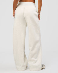 Woman wearing Go-To Wide Leg Track Pant - Silver Marl | Model:Bianca | Size:S