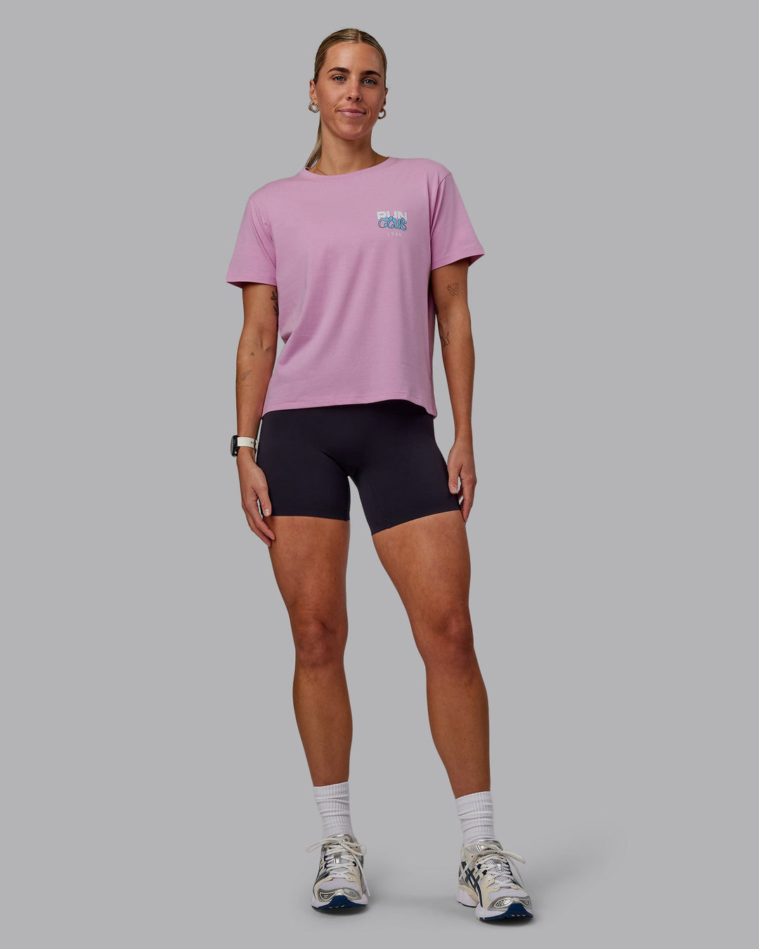 Gone Running FLXCotton Tee - Bubblegum-Skyride