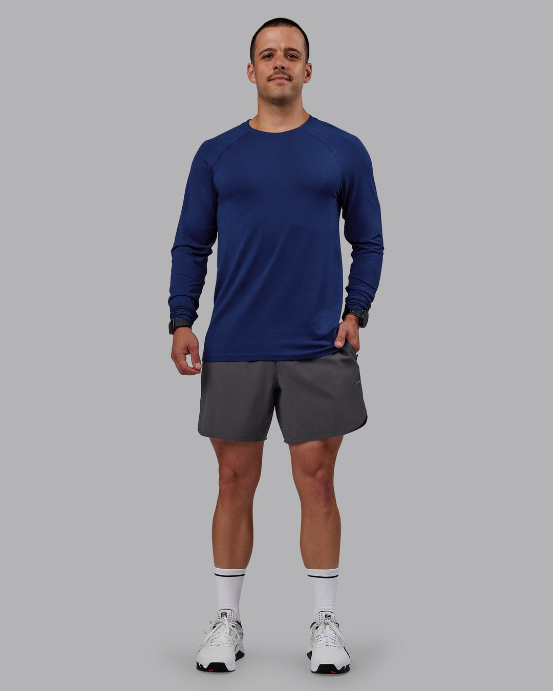 Man wearing Lift 6&quot; Performance Shorts - Dark Storm