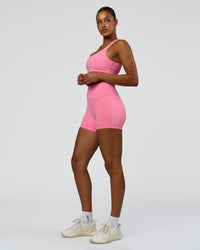 Model wearing Limitless Sports Bra - Candy Pink | Model:Rosie | Size:S