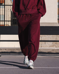 MVP Oversized Slouchy Fit Track Pant - Cherry Lacquer