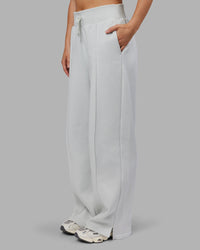 Woman wearing MVP Wide Leg Track Pant - Digital Mist| Model:Neve | Size:S