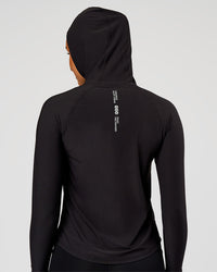 Woman wearing On the Run Long Sleeve - Black | Model:Rosie | Size:S