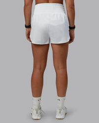 Woman wearing Power Train 2" Short in White | Model:Tylah | Size:S