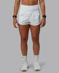 Woman wearing Power Train 2" Short in White | Model:Tylah | Size:S
