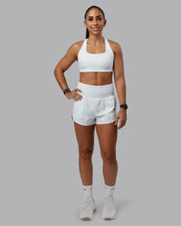 Woman wearing Power Train 2" Short in White | Model:Tylah | Size:S