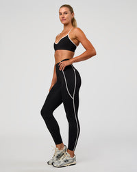 Woman wearing Power Ultra High-Rise Full Length Legging - Black | Model:Emelia | Size:S