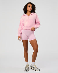 Woman wearing Pursue Mid-Weight Hoodie - Marshmallow | Model:Jasmine | Size:S