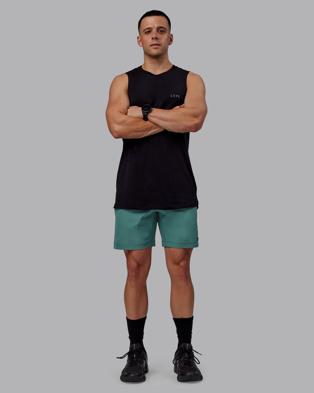 Man wearing Rep 7&quot; Performance Shorts - Sage Bush