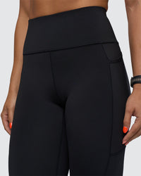Rep Ultra High-Rise 7/8 Legging Pockets - Black-Ultra Fuchsia