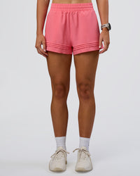 Woman wearing Sport Short 2.5" - Pink Lemonade | Model:Emelia | Size:S