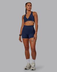Woman wearing Stamina Sports Bra - Future Navy | Model:Vanessa | Size:S