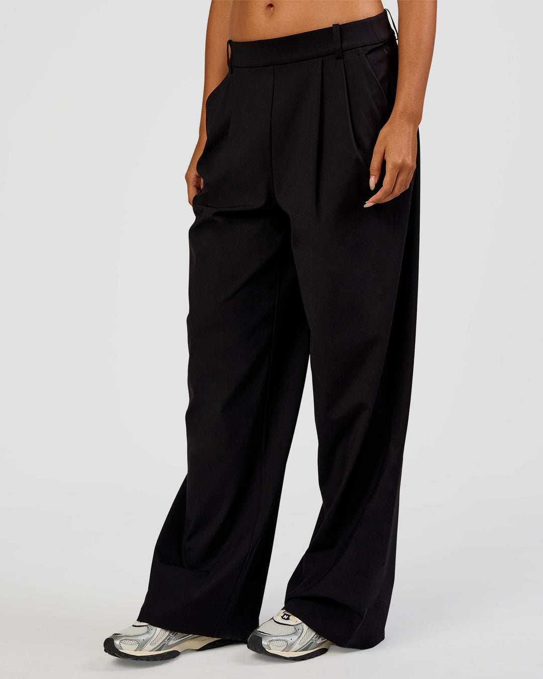 Woman wearing StretchShift Wide Leg Pant - Black | Model:Ruby | Size:S - view 8