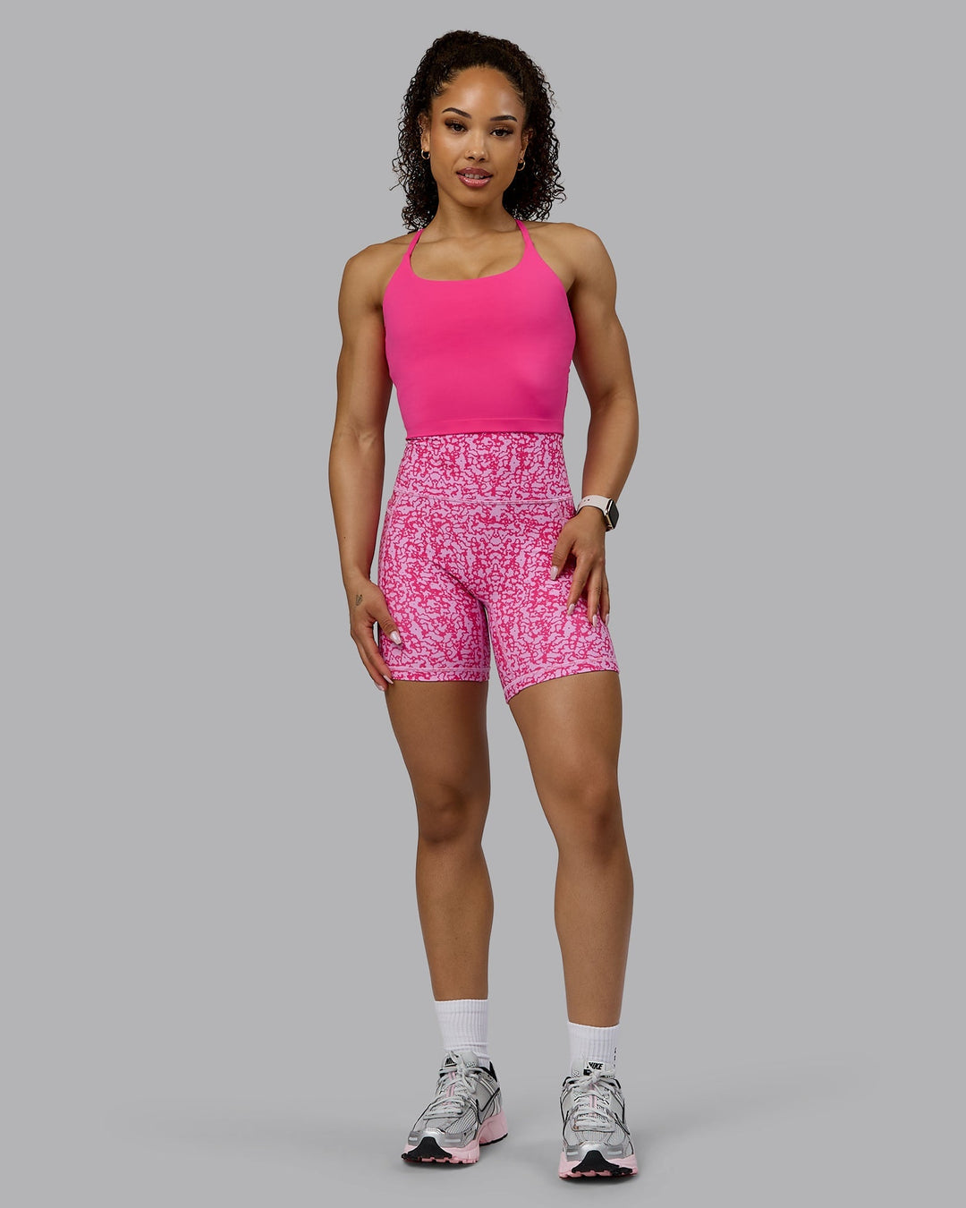 Twist Tank With Shelf Bra - Ultra Pink