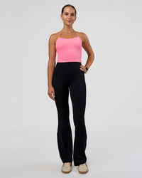Woman wearing Twister Shelf Bra Tank - Candy Pink | Model:Myrte | Size:S