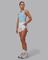 Woman wearing Base Tank - Sky Blue | Size:S | Model:Hannah