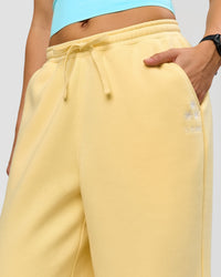 Woman wearing Zola Wide Leg Lounge Pant - Lemon | Model:Grace | Size:S