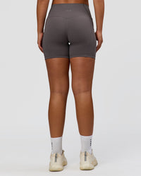Woman wearing Bend High-Rise 6" Short - Duskstone | Model:Sophie | Size:S
